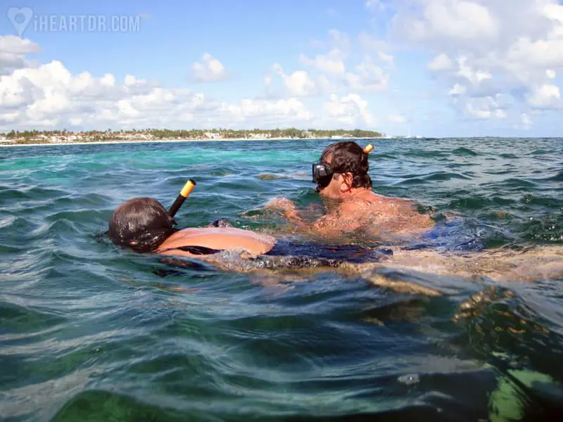 Couple snorkeling