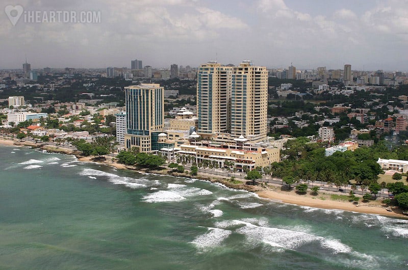 Aerial view of the Santo Domingo coastiline