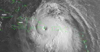 Imágenes por satélite del huracán Georges que afecta a la República Dominicana