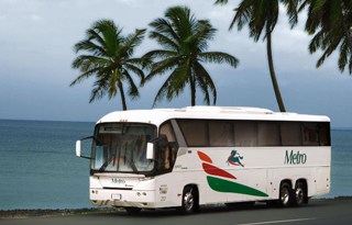 Bus on the coast