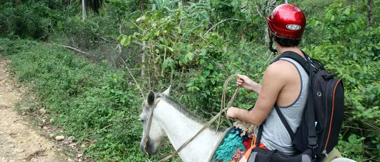 Horseback riding on the way to El Salto del Limon - Samana