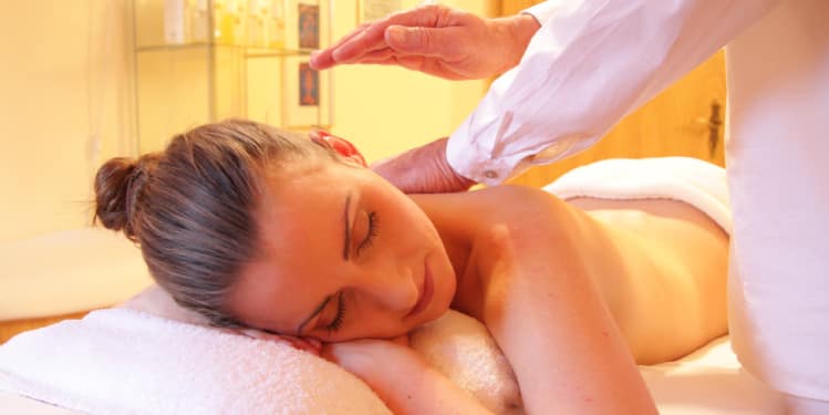 Woman receiving a massage 